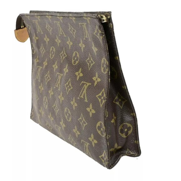 LOUIS VUITTON Poche Toilette 26 Clutch Hand Bag Monogram Leather - Picture 2 of 13